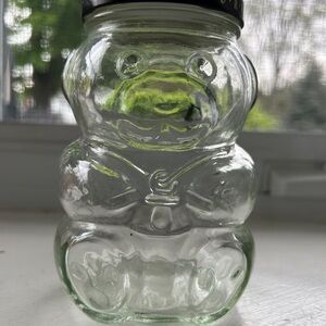 Vintage Kraft Baby Bear Glass Jam Jar 1988